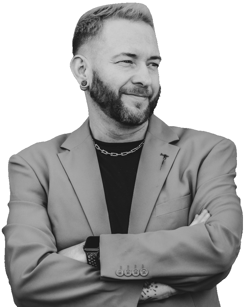 Stylecoach Sascha Mylenbusch in Düsseldorf - Ausgeschnitten und Transparent - Schwarz-Weiss